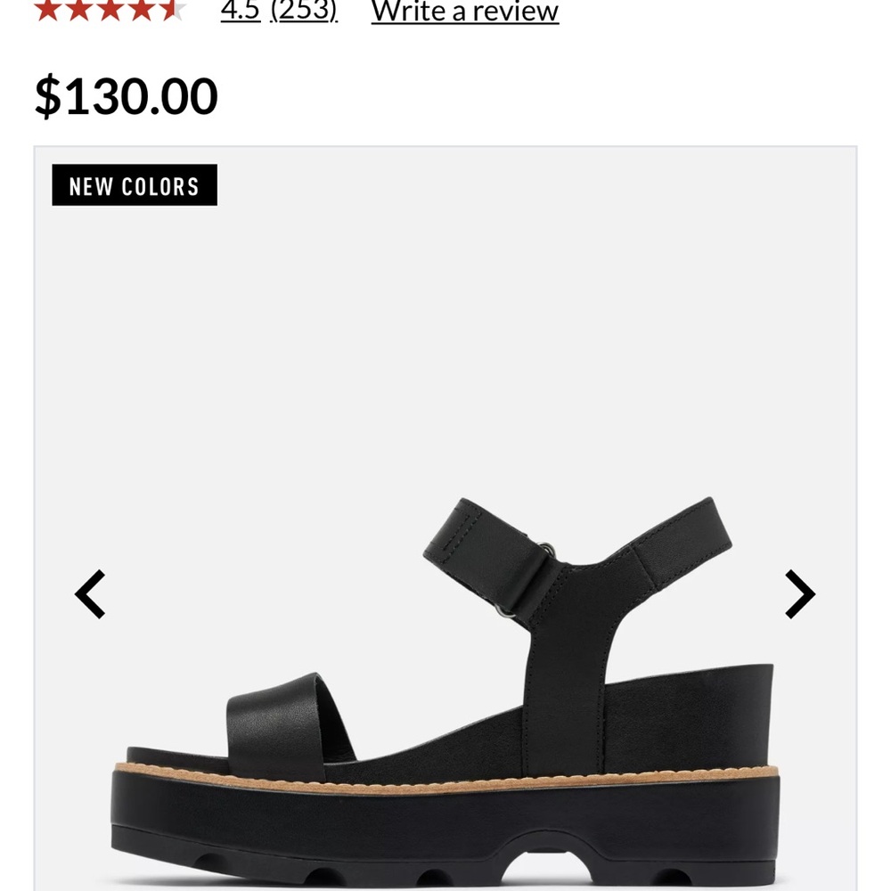 Sorel Black Platform Sandals with Chunky Sole